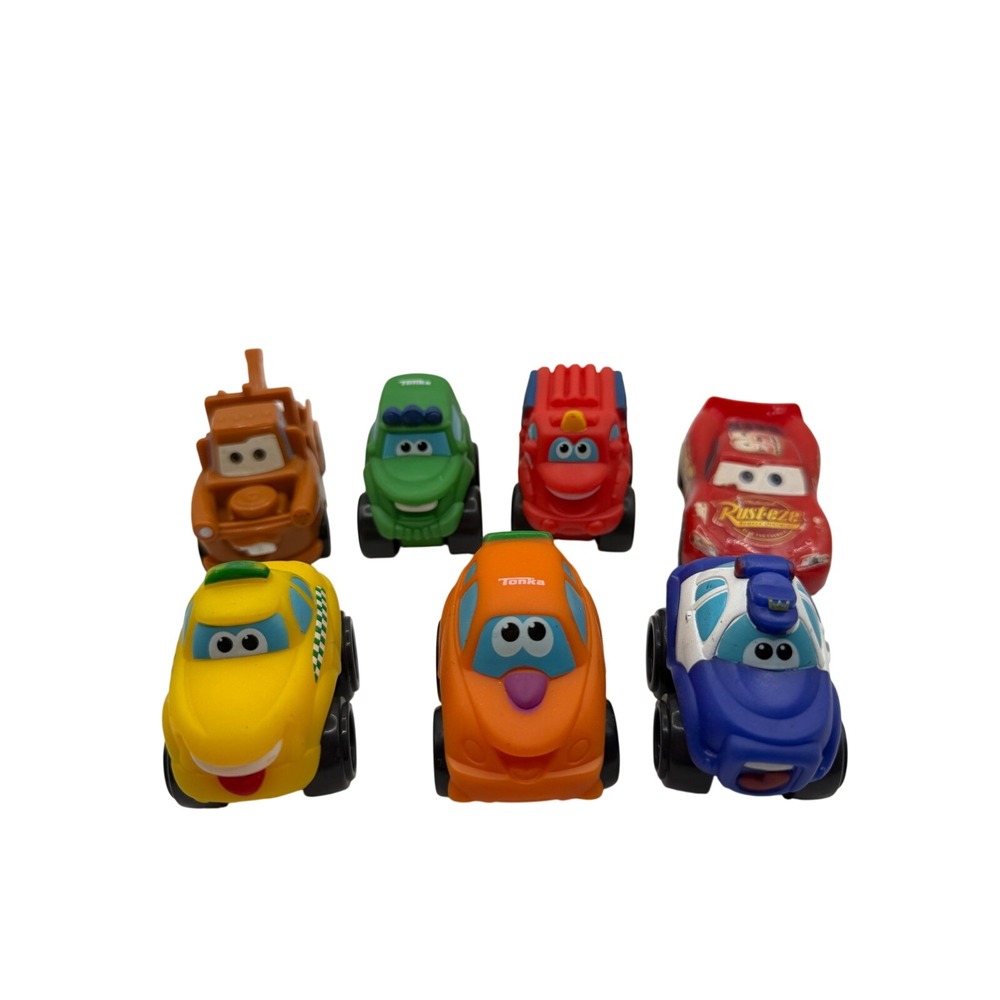 Lot of 7‎ Disney Pixar Cars Lightning McQueen Mater and Tonka Chuck & Friends